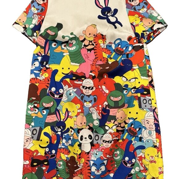 O & Y Women’s Cartoon Character Printed A-line Dress Sz Small - Picture 1 of 5